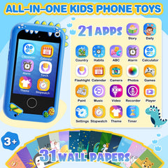 TKECWOB dinosaur phone screen with 2.8 inch touchscreen for kid friendly use