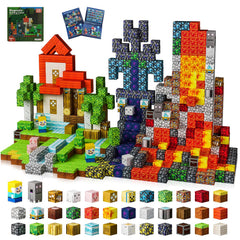 TKGPE 242pcs magnetic blocks with storage bag for organized creative play.