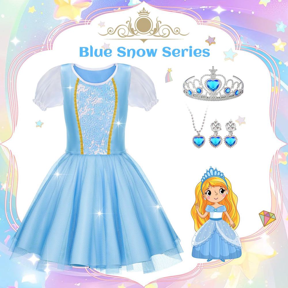 Tlooe princess dress set cape highlights pretend play and sparkly adventure.