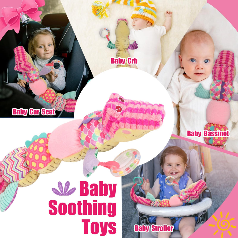 TLQSM pink crocodile 6-months gift inspires curious infants and baby showers.
