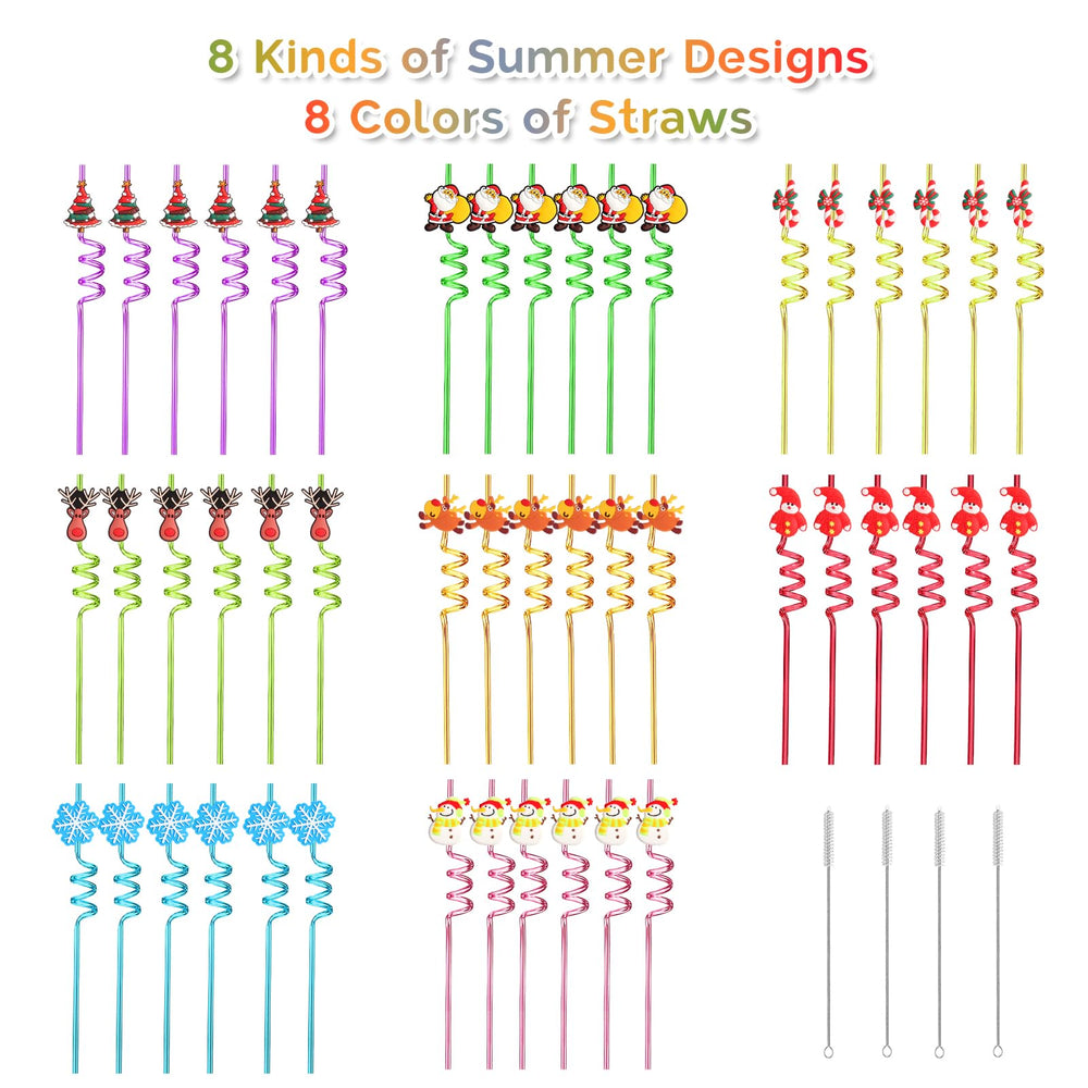 TMGIDRI 24-piece Christmas straw set for festive gatherings
