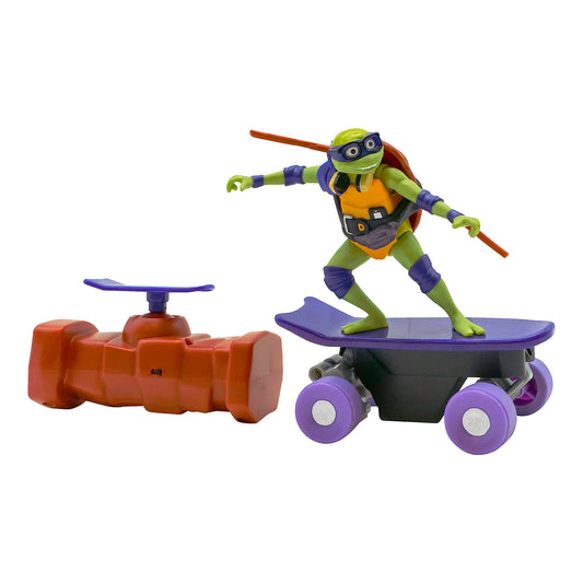 TMNT Donatello half-pipe RC skateboard vehicle for dynamic play on any surface.