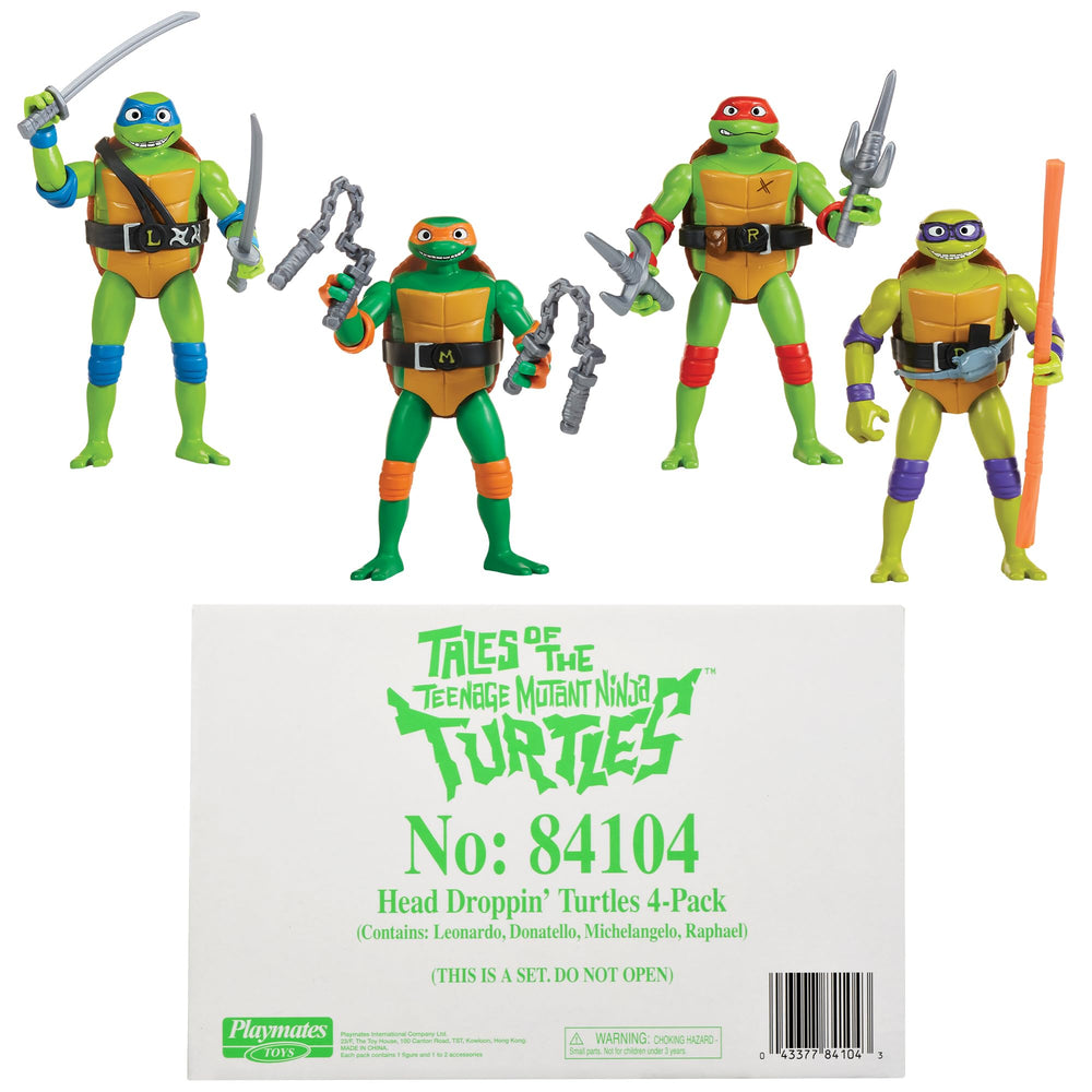 TMNT Head Droppin' Turtles weapons included for authentic play scenarios