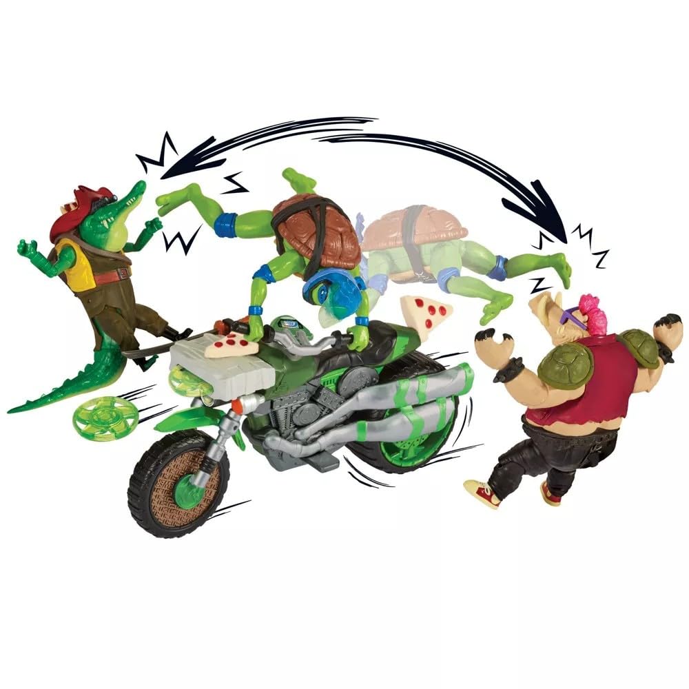 Leonardo performing a kicking action on the Ninja Kick Cycle
