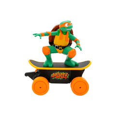TMNT Mikey RC car front view shows bold movie inspired design for playtime