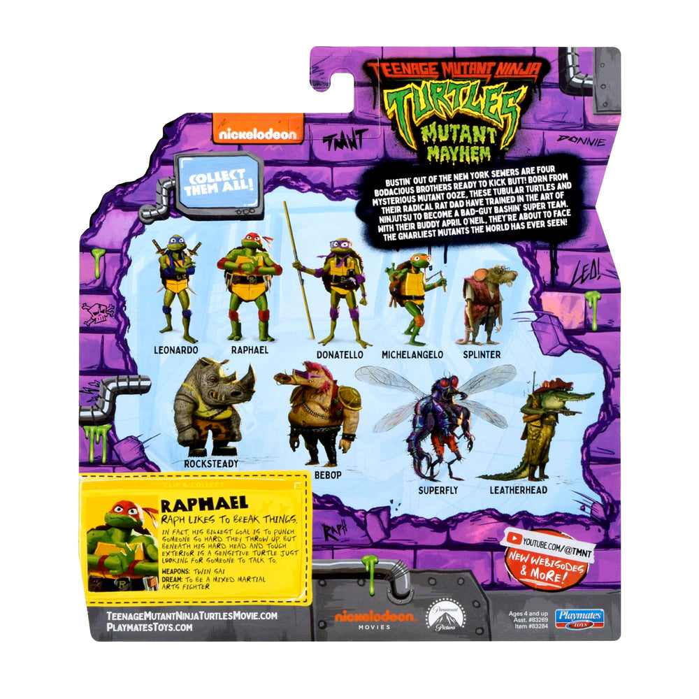 Movie packaging featuring TMNT Mutant Mayhem branding for collectors.