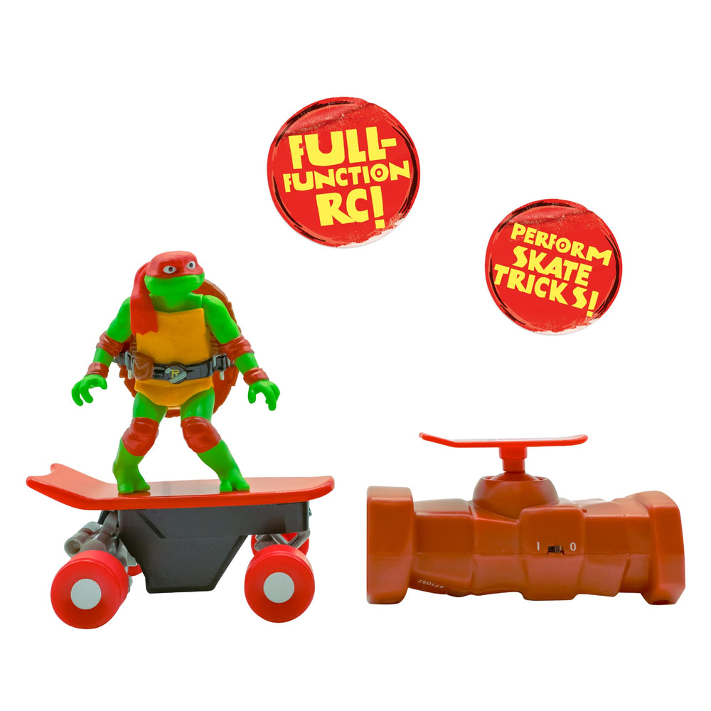 Skateboard-shaped controller offers intuitive speed and maneuver control.