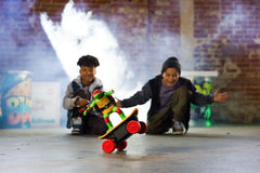 Compact, portable RC skate ideal for playdates and living rooms.