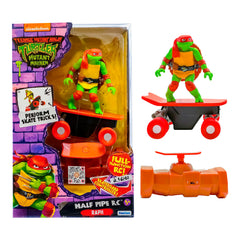 Movie-inspired Raphael design enhances pretend skate park scenes.