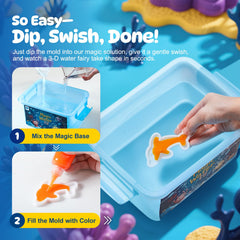 TMOL marine molds featuring seahorse and shark for imaginative play.