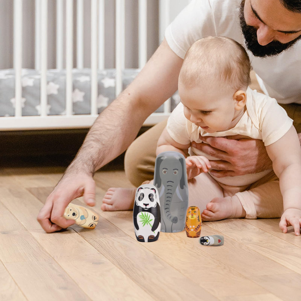 Tngan Nesting Dolls 5-pack wooden set for versatile display