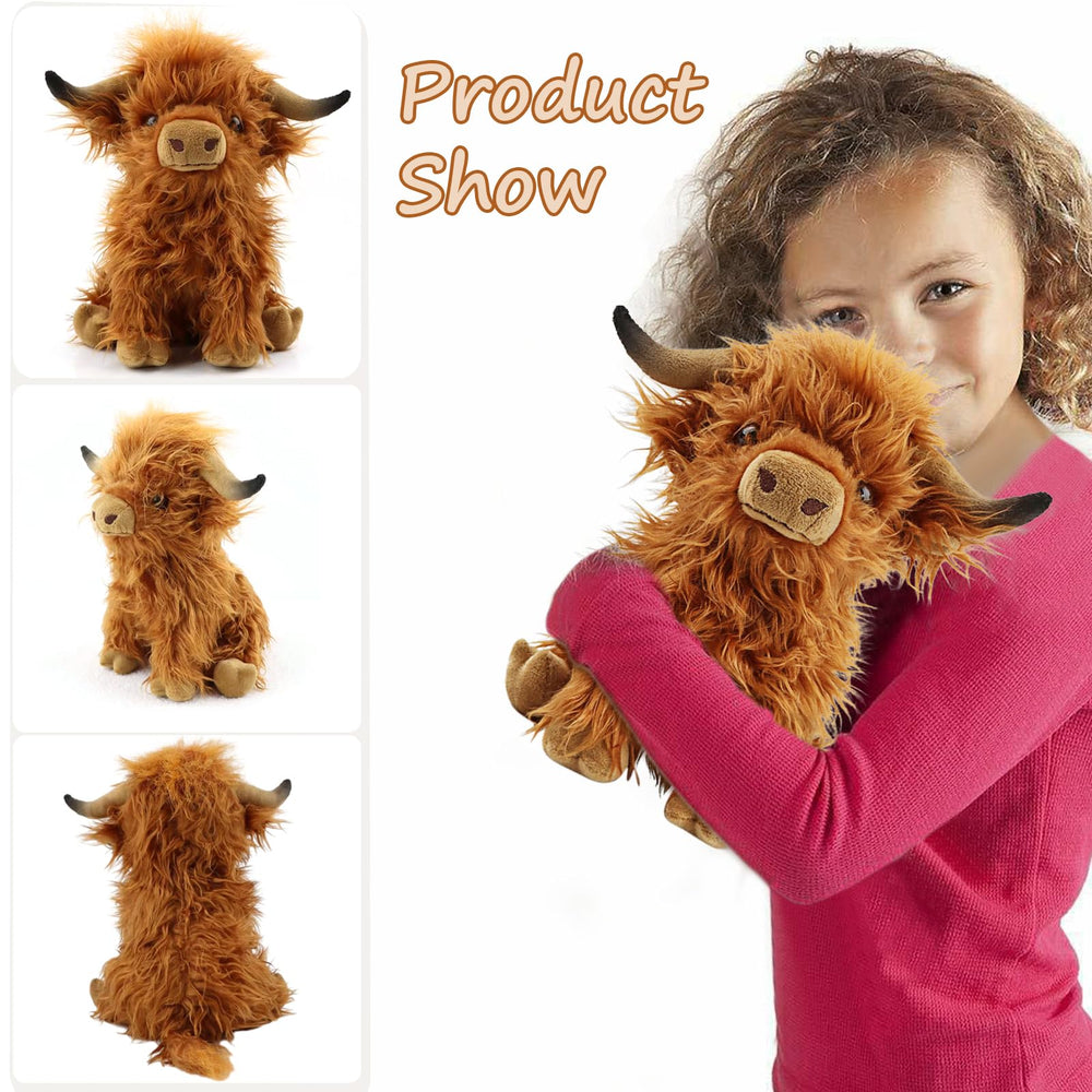 Toaje Highland Cow plush for bedroom decor adds a warm, artistic touch.