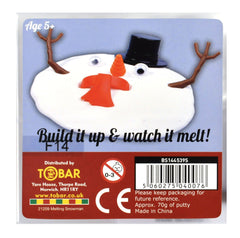 Tobar Melting Snowman Set: melting action shown as putty slowly changes shape.