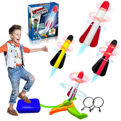 TODARRUN Foam Rocket Launcher in backyard action promoting active outdoor play