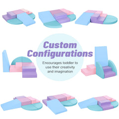 TODIBY azure half-moon block encourages stacking and fine motor practice.