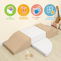 TODIBY foam coffee slide block offers smooth transitions for climbing and safe play.