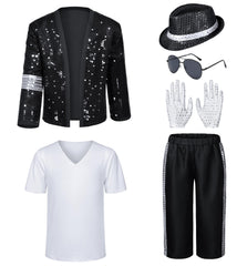 TOGROP Dance Star V-neck shirt adds silver sparkle under stage lights