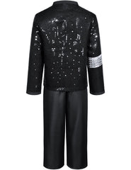 TOGROP Dance Star white sequin gloves add costume flair