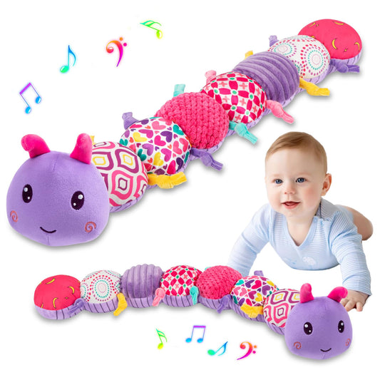 TOHIBEE baby caterpillar musical toy stimulates hearing and curiosity during play.