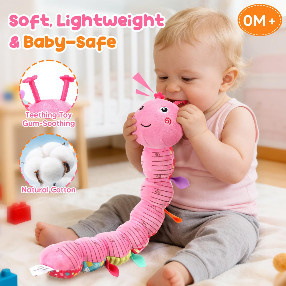 TOHIBEE caterpillar teether made of soft plush for comfort