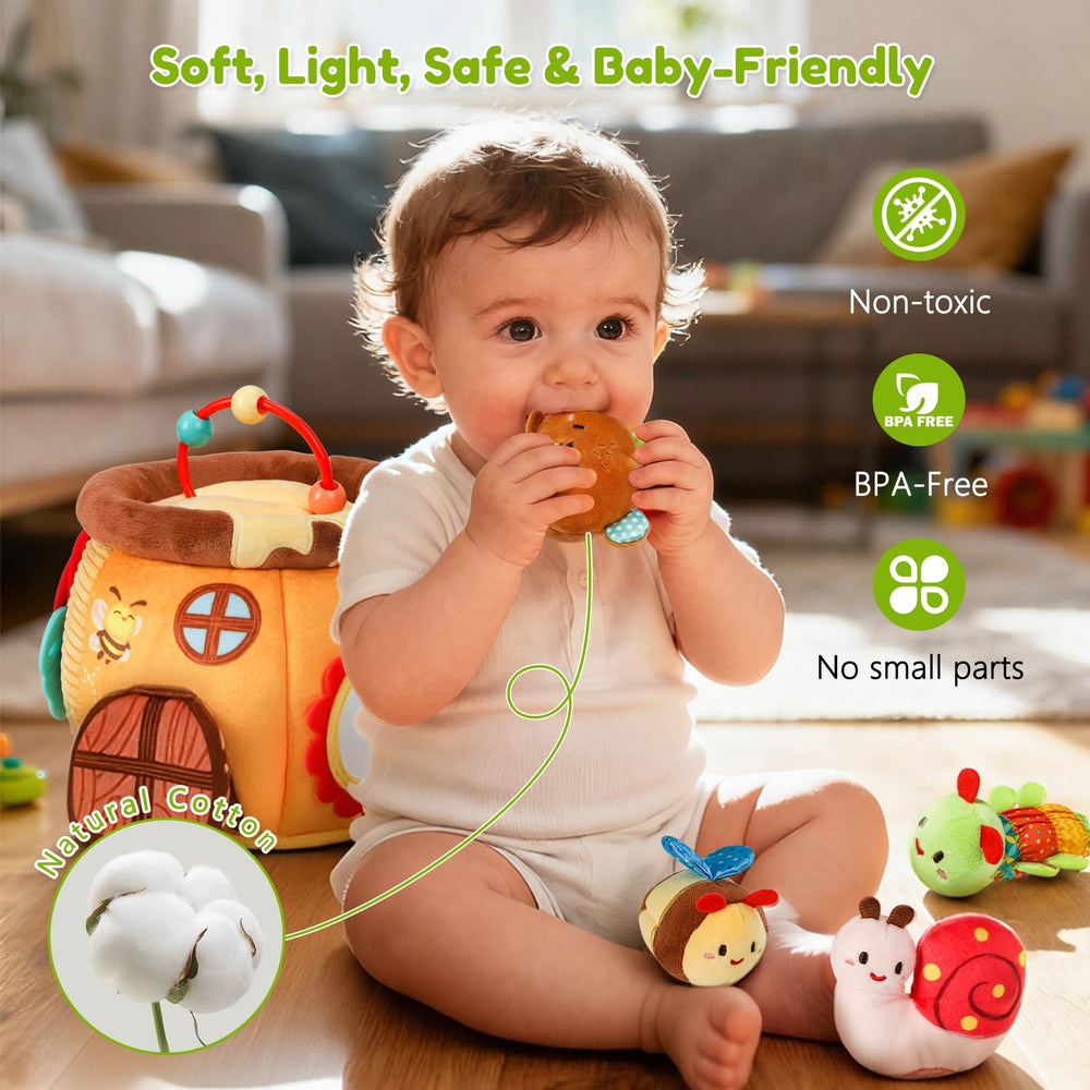 TOHIBEE ladybug mirror toy helps self-recognition and reflective play.