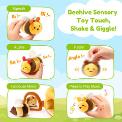 TOHIBEE bee rattle image emphasizing auditory exploration for infants.
