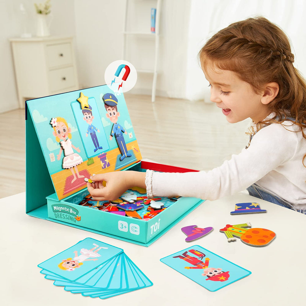 Toi magnetic puzzles collection with color and shape themes for early learning
