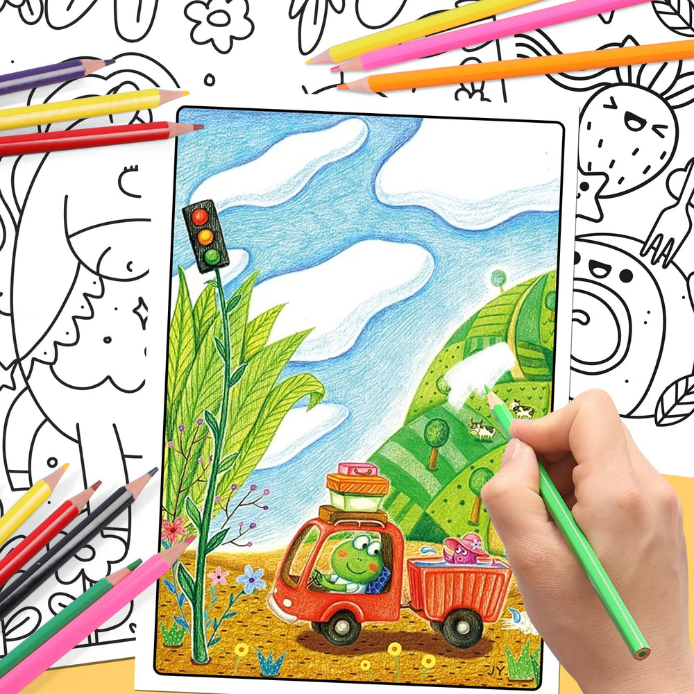 Toidgy 12 rainbow colors pencils ideal for kids and adults.