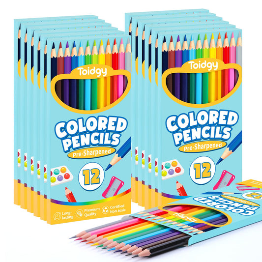 Toidgy 144 count pencils bulk for classrooms and home art projects.