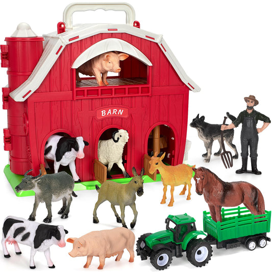 Toidgy Big Red Barn playset for screen-free pretend play and exploration