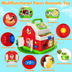 Toidgy farm animals playset with seven sound-making toys.