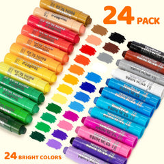 Toidgy Tempera Paint Sticks with washable formula for quick cleanup.