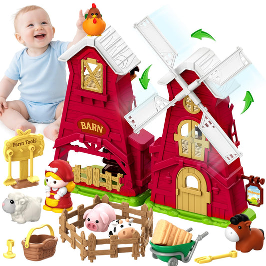 Toidgy windmill farm playset with spinning blades supports fine motor practice