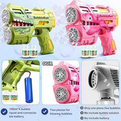 Toileum Bubble Guns LED lights add magical glow for day and night fun