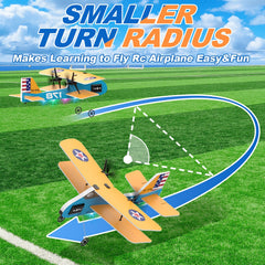 Toileum RC Plane's dual motors deliver brisk power for climbs.