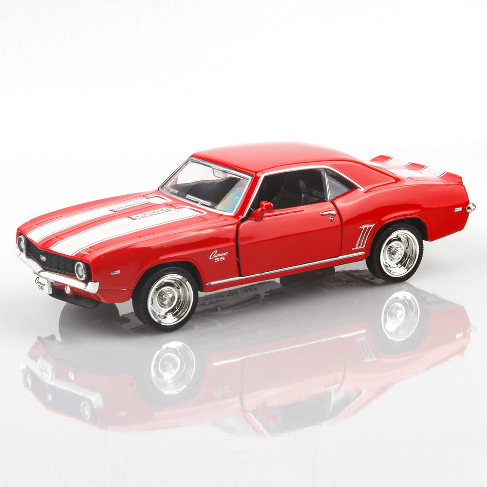 TOKAXI 1969 Camaro SS die-cast body displays durable build for long-lasting play.