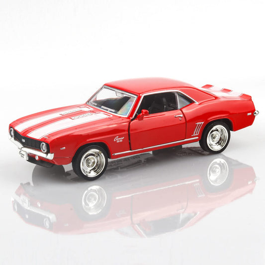 TOKAXI 1969 Camaro SS die-cast body displays durable build for long-lasting play.