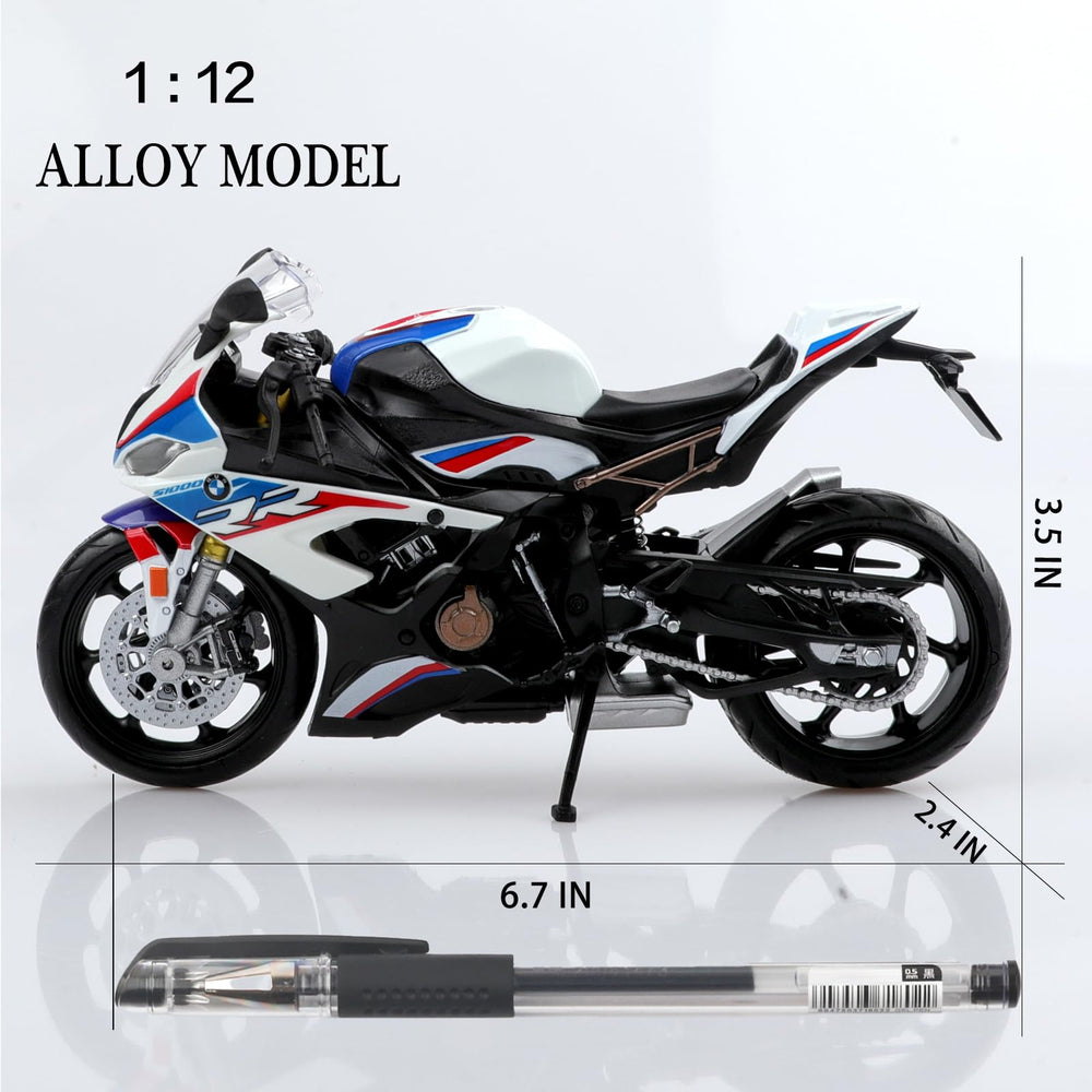 TOKAXI BMW S1000RR diecast side-detail showing suspension-inspired motion