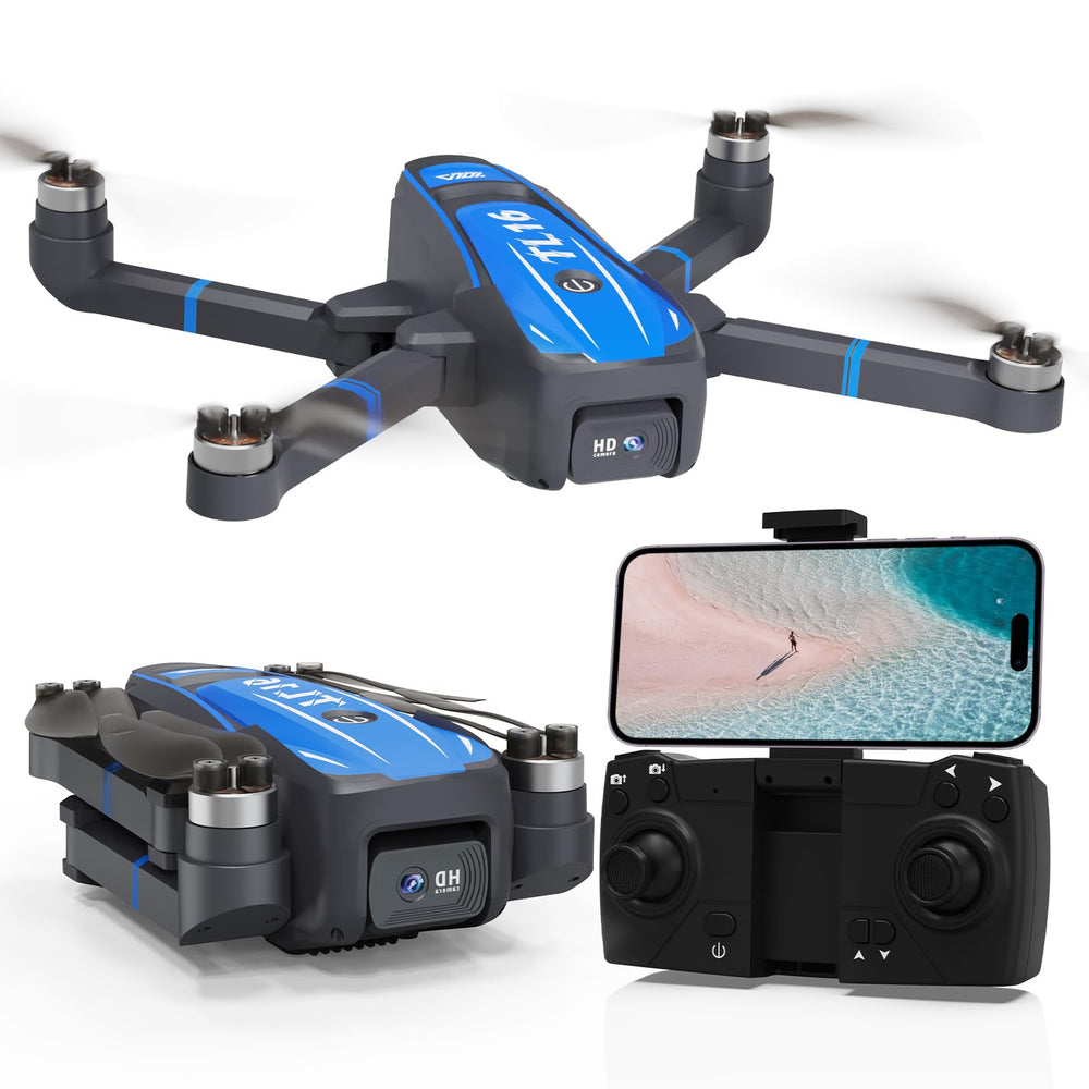 Toladrone TL16 drone with 4K camera capturing cinematic travel footage.