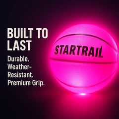 TOMLEON Glow ball helps kids improve dribbling and shooting after sunset.