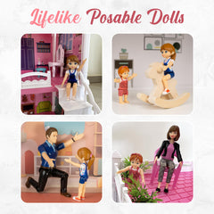 TOMLEON family toddler poseable doll supports gentle pretend play.