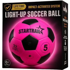 TOMLEON Glow Soccer Ball with dual LED lights for nighttime outdoor play