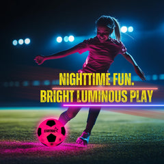 TOMLEON Glow Soccer Ball pre-installed batteries ready to play