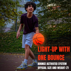 TOMLEON light-up basketball official size 7 feel and weight