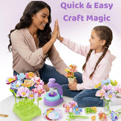 TOMLEON press tool enabling neat, professional flower shaping for kids