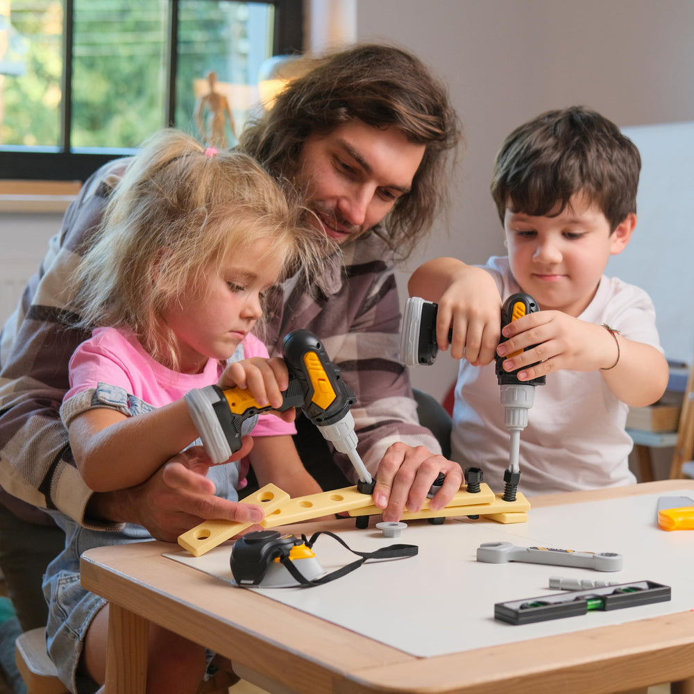 TOMLEON safety glasses provide clear eye protection during play.