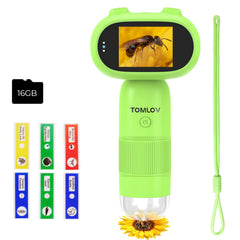 Tomlov P30 microscope with 2-inch screen for easy live viewing and sharing.
