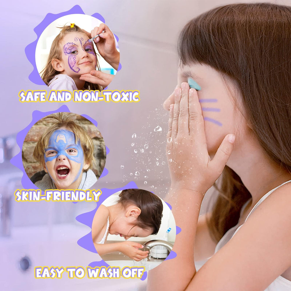 Tomons Kids Makeup Kit Stickers add playful decorations during dress-up sessions