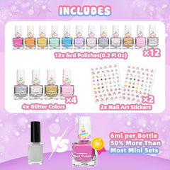 Tomons glitter shades add sparkly finishes for fun DIY manicures.
