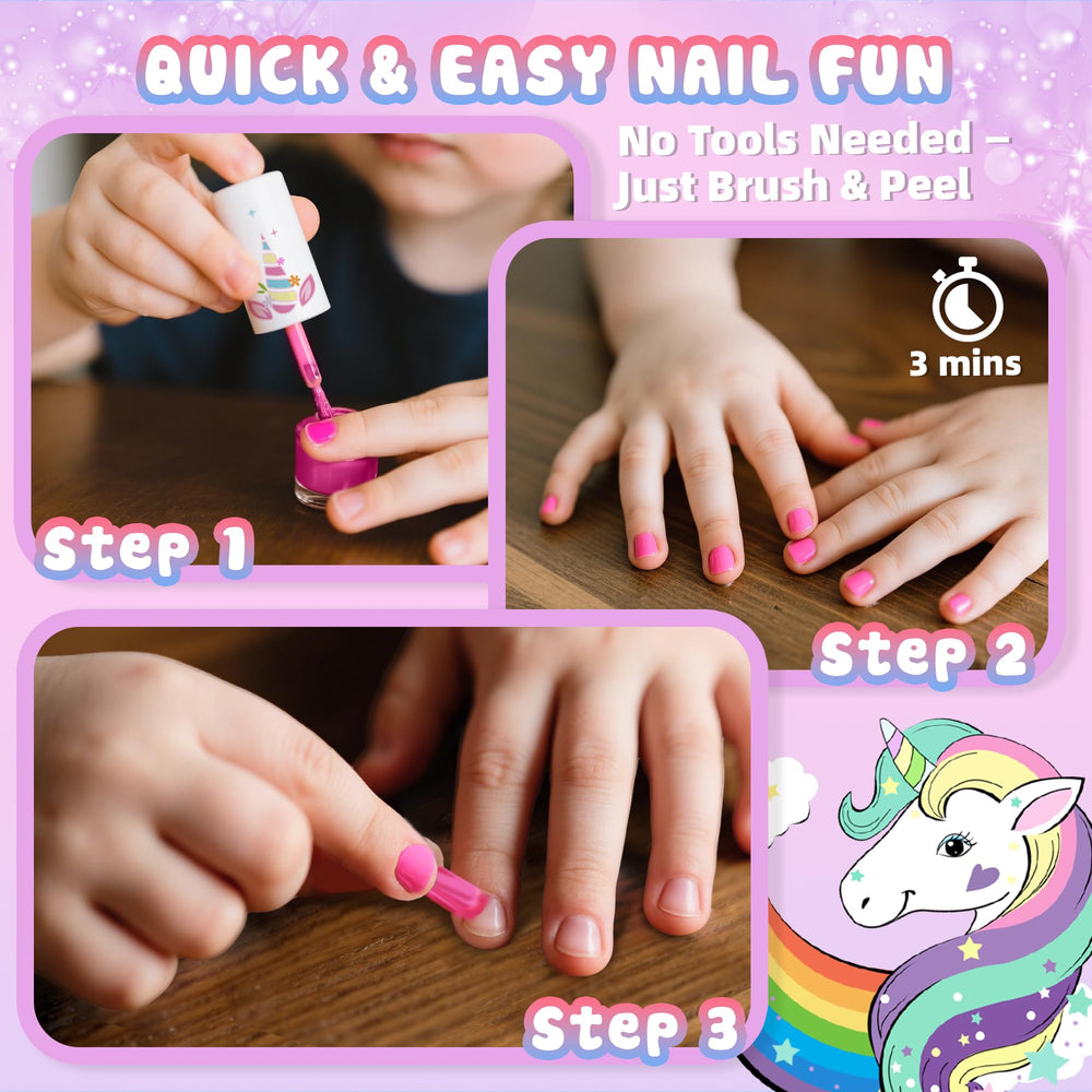 Tomons peel-off formula allows quick color changes without residue.